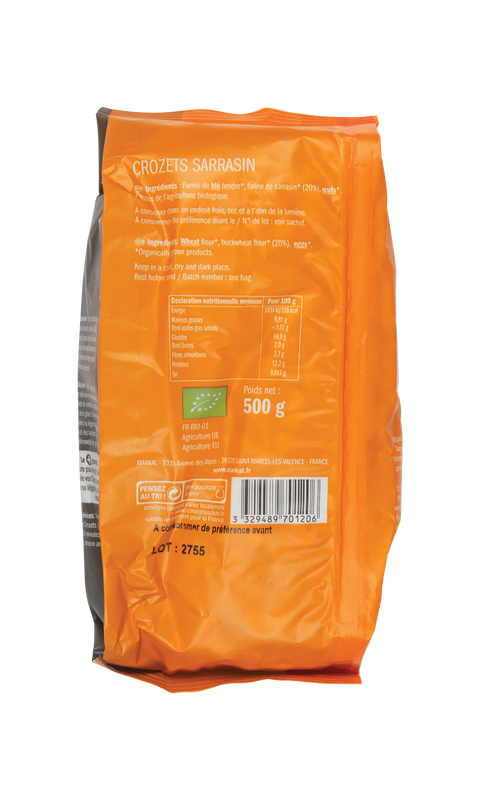 Crozets de trigo sarraceno ecológico-500g-Markal