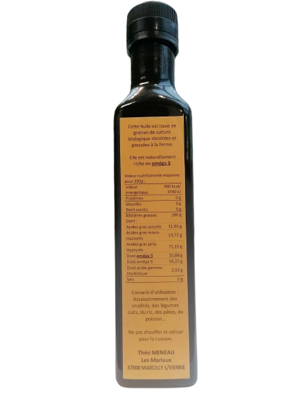Aceite de cáñamo virgen orgánico-0,25 L-Théo Meneau