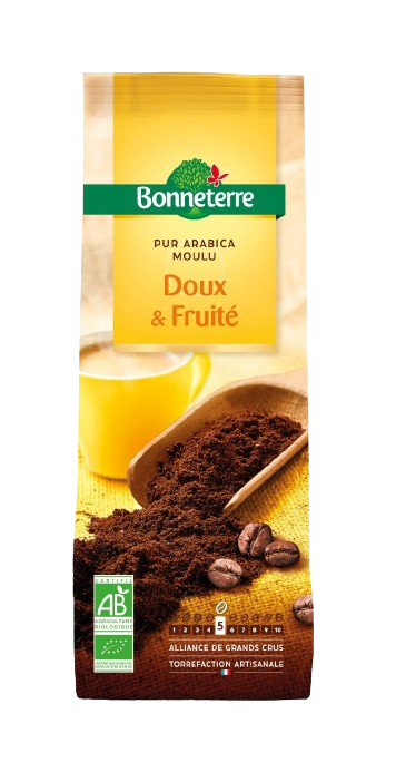 Café Molido Puro Arábica-Dulce y Afrutado-250g-Bonneterre