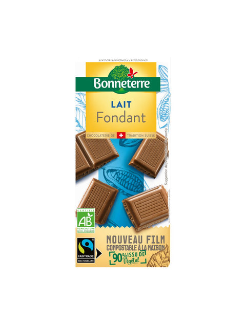 Chocolate con leche para fundir ecológico-100g-Bonneterre