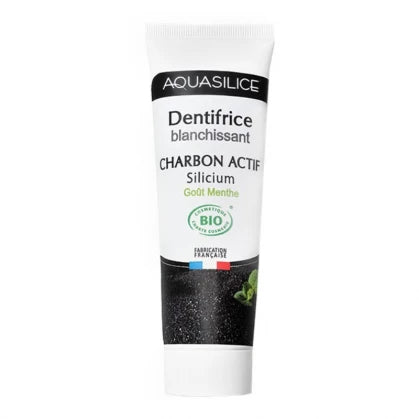 Pasta de dientes blanqueadora de carbón/menta-75ml-Aquasilica