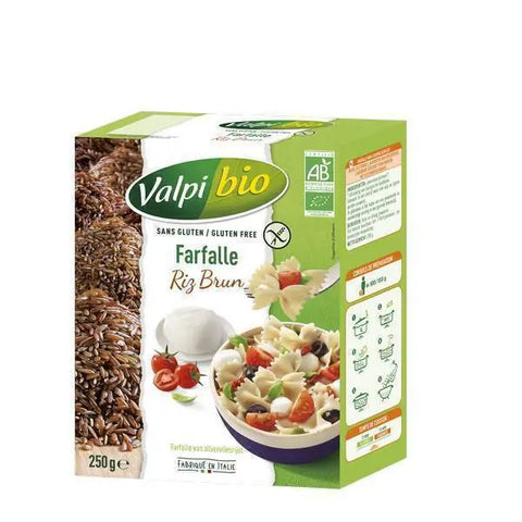 Farfalle sin gluten y arroz integral ecológico-250g-Valpi Bio