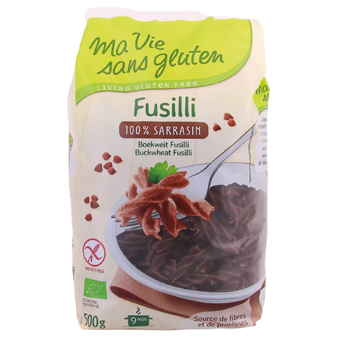 Fusilli de Trigo Sarraceno SIN GLUTEN-500g-Mi vida sin gluten