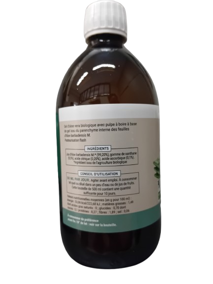 Gel de Aloe Vera Ecológico para Beber 500ml – Bonescient