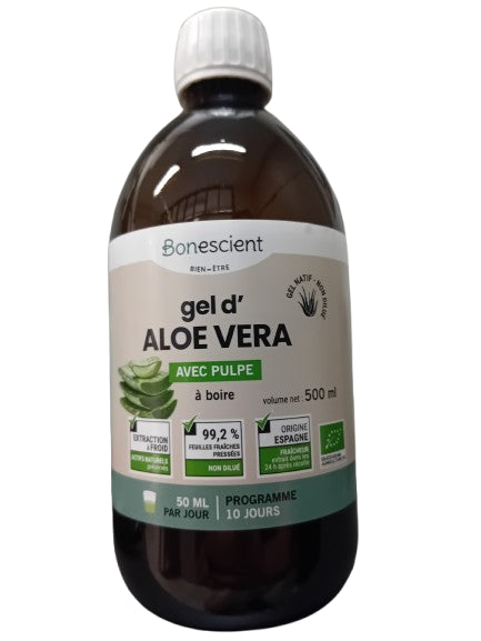 Gel de Aloe Vera Ecológico para Beber 500ml – Bonescient