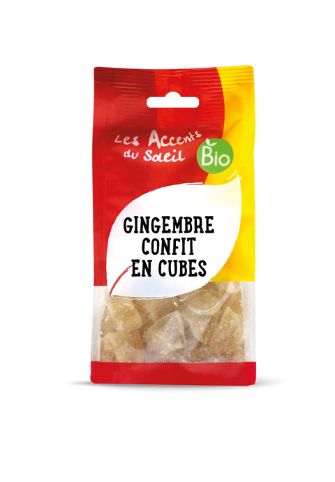 Dados de jengibre confitado - 125g - Les Accents du Soleil