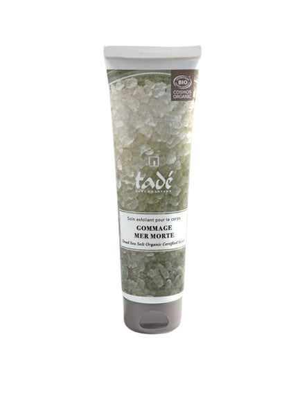 Tube Gommage de la Mer Morte Bio 150 ml Tadé, exfoliant corps bio purifiant et nourrissant.