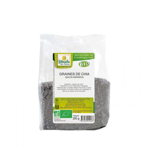 Semillas de Chía Orgánicas-250g-Moulin des Moines