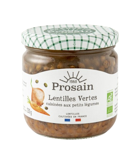 Lentejas verdes cocidas con verduras-660g-Prosain