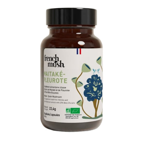 Dúo de setas Maitake y Ostra orgánicas – 56 cápsulas – French Mush
