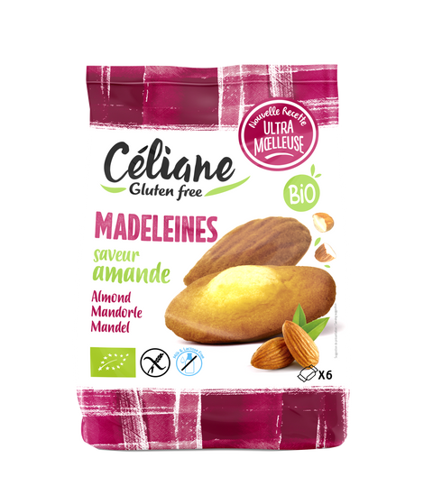 Magdalenas ecológicas de almendras sin gluten-180g-x6-Céliane