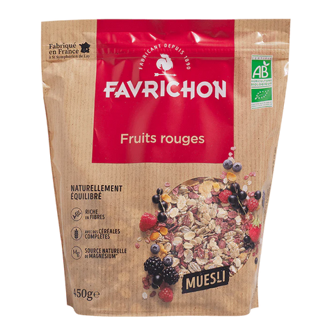 Muesli bio fruits rouges Favrichon - 450 g