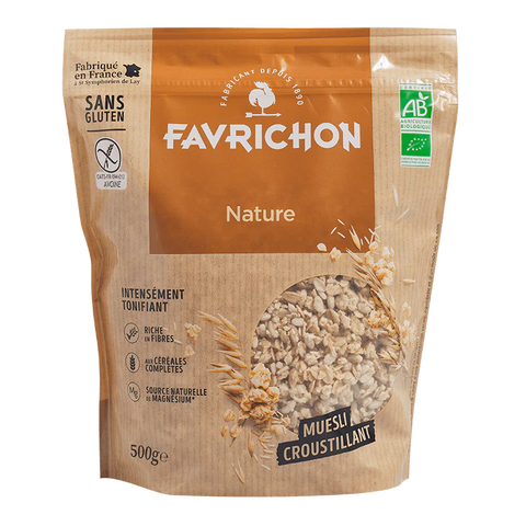 Muesli croustillant nature bio Favrichon - 500 g