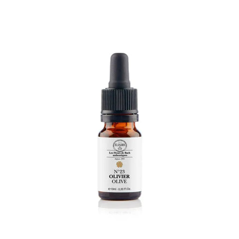 Flacon Olivier Olive Bio 10 ml Fleurs de Bach – élixir floral n°23 pour épuisement et regain de vitalité.