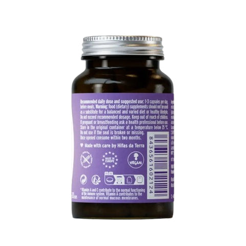 Flacon de Papilozumib 30 gélules Hifas da Terra, complément bio pour immunité et santé intime contre HPV et infections.