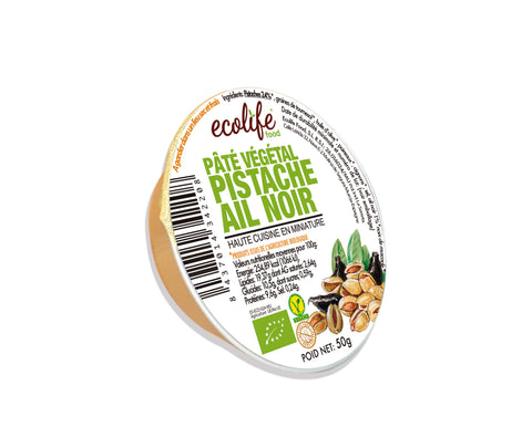 Paté vegetal de pistacho y ajo negro ecológico-50g-Ecolife