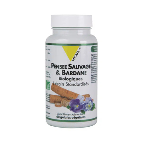 Pensée sauvage et Bardane Bio Vit'all+ - 60 gélules végétales