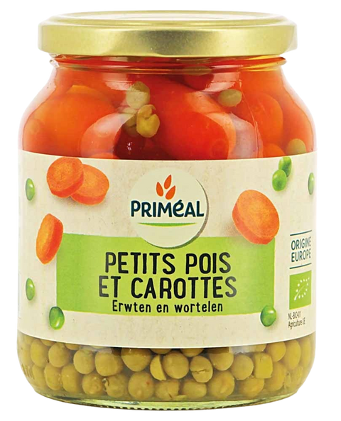Guisantes y Zanahorias Bio-370ml-Priméal