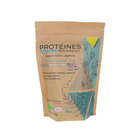 Protéines végétales bio saveur café Vit'all+ - 450 g