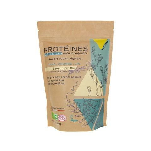 Protéines végétales bio saveur vanille Vit'all+ - 450 g