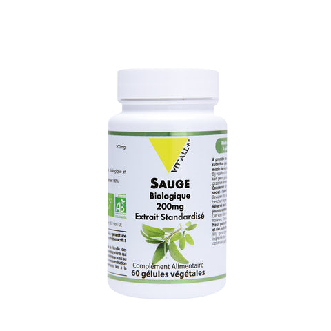Sauge Bio 200 mg Vit'all+ - 60 gélules végétales