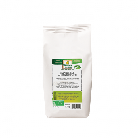 Salvado de trigo fino orgánico-500g-Moulin des Moines