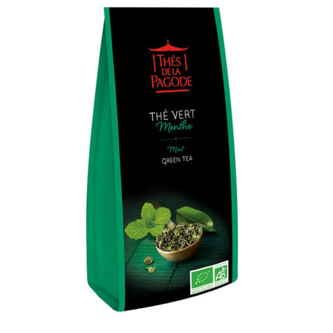 Té Verde con Menta Bio-100g-Thés de la Pagode