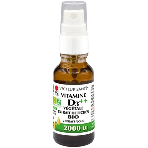 Vitamine D3 végétale bio 2000 UI Vecteur Santé - spray 20 ml
