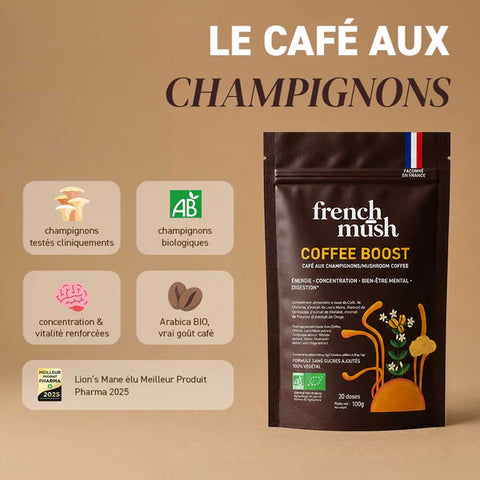 Coffee Boost Bio 100g French Mush | Café + 5 hongos