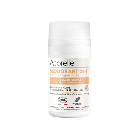 Desodorante Roll-On 24h Suavidad Floral certificado BIO-Acorelle