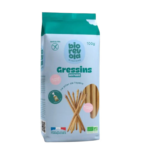 Palitos de Pan Ecológicos con Aceite de Oliva SIN GLUTEN-100g-Bio révola
