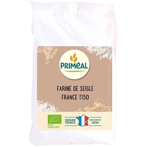 Harina de centeno orgánica T130-500g-Priméal
