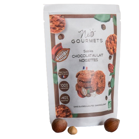 Sablés chocolat au lait Noisettes-100g-Néo Gourmets