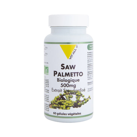 Saw Palmetto Bio 500 mg Vit'all+ - 60 gélules végétales