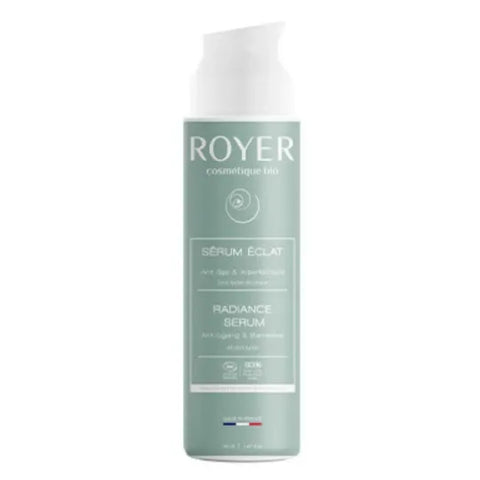 Flacon Sérum Concentré Bave d'Escargot Bio 30 ml Royer Cosmétique, soin visage bio 93% bave pure anti-âge.