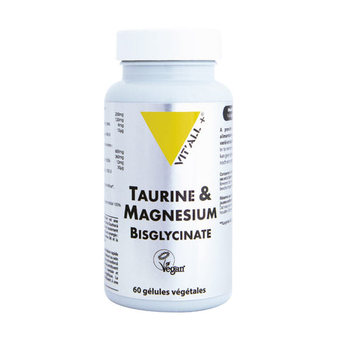 Taurine et Magnésium Bisglycinate Vit'all+ - 60 gélules végétales