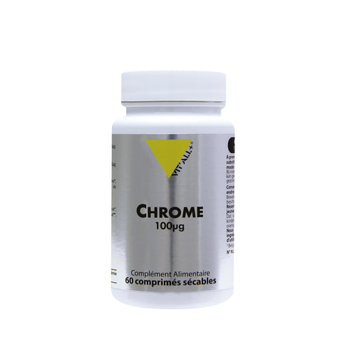 Cromo 200µg -60 cápsulas vegetales-Vit'all+