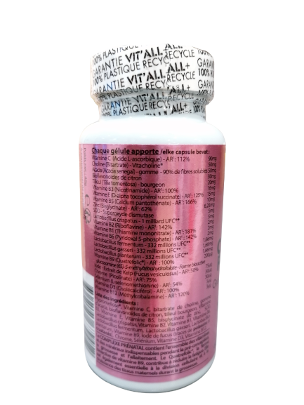 Complejo Prenatal con Ácido Fólico-60 cápsulas-Vit'all+