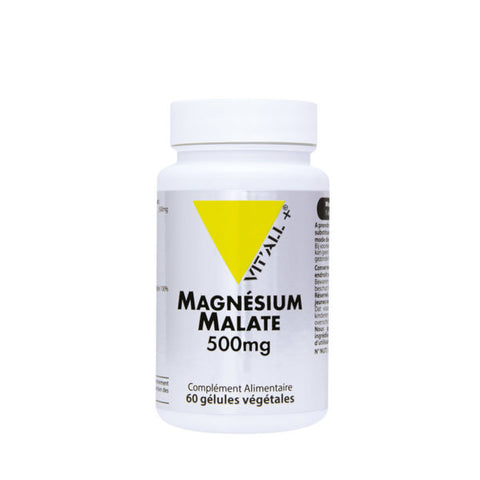Magnésium Malate 500 mg Vit'all+ - 60 gélules végétales
