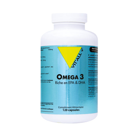 Oméga 3 1000 mg EPA DHA Vit'all+ - 120 capsules