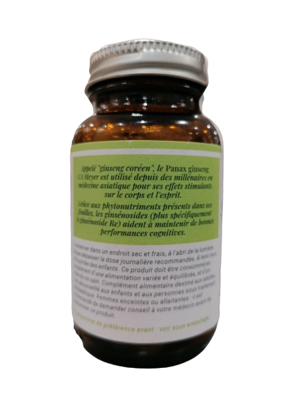 Pure French Ginseng leaves-60 capsules-Jardins d'Occitanie