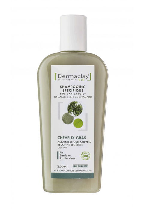 Champú orgánico específico para cabello graso - 250ml - Dermaclay
