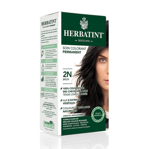 Coloration permanente Brun 2N Herbatint - kit 170 ml - vue 2