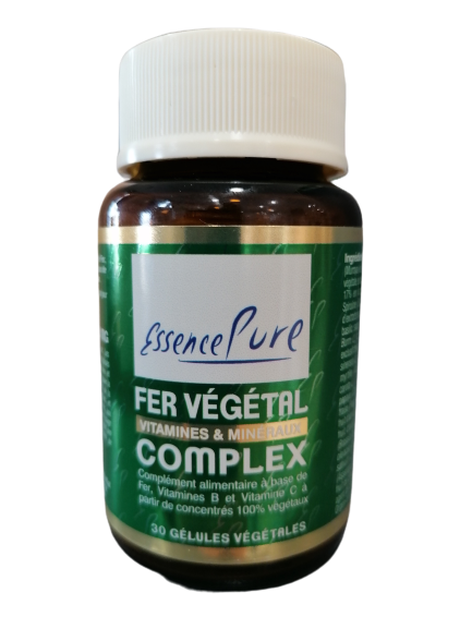 Complejo de hierro vegetal-30 cápsulas-Pura Esencia