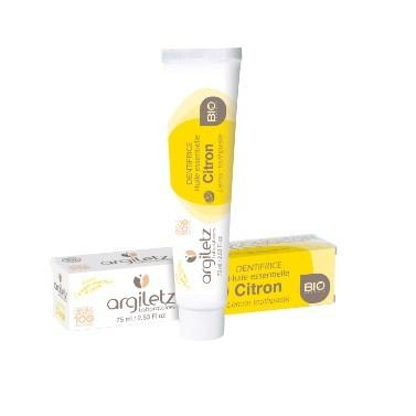 Dentifrice argile citron Bio-75 ml-Argiletz - Boutique Pleine-Forme