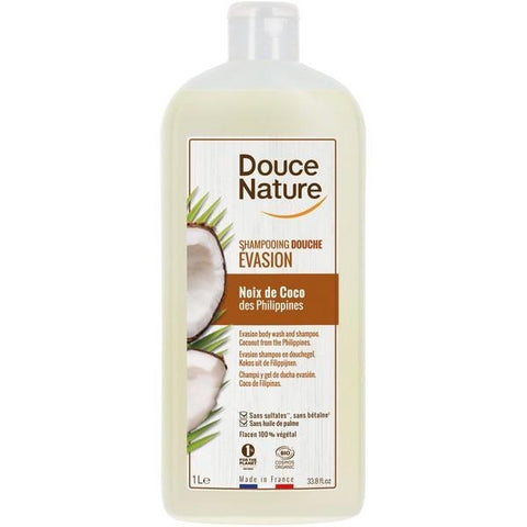 Shampooing douche Evasion noix de coco- 1L-Douce nature - Boutique Pleine-Forme