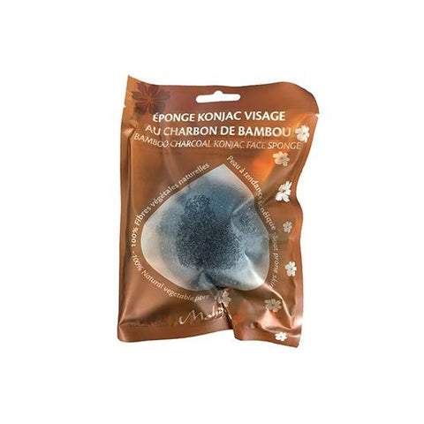 Eponge Konjac Naturelle Visage au Charbon de Bambou Peaux Acnéique-Beliflor - Boutique Pleine-Forme