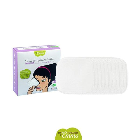 carrés démaquillants lavables Coton Bio-x10-Les tendances d'emma - Boutique Pleine-Forme