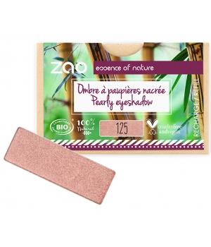 Recharge Ombre à paupières nacrée rectangle 125 rose sunshine-Zao Make up - Boutique Pleine-Forme