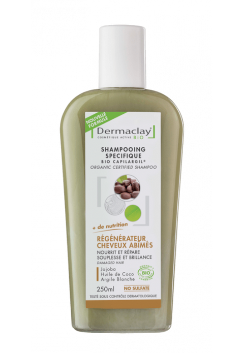 Champú de Arcilla Orgánica-Regenerador Cabello Dañado-250ml-Dermaclay